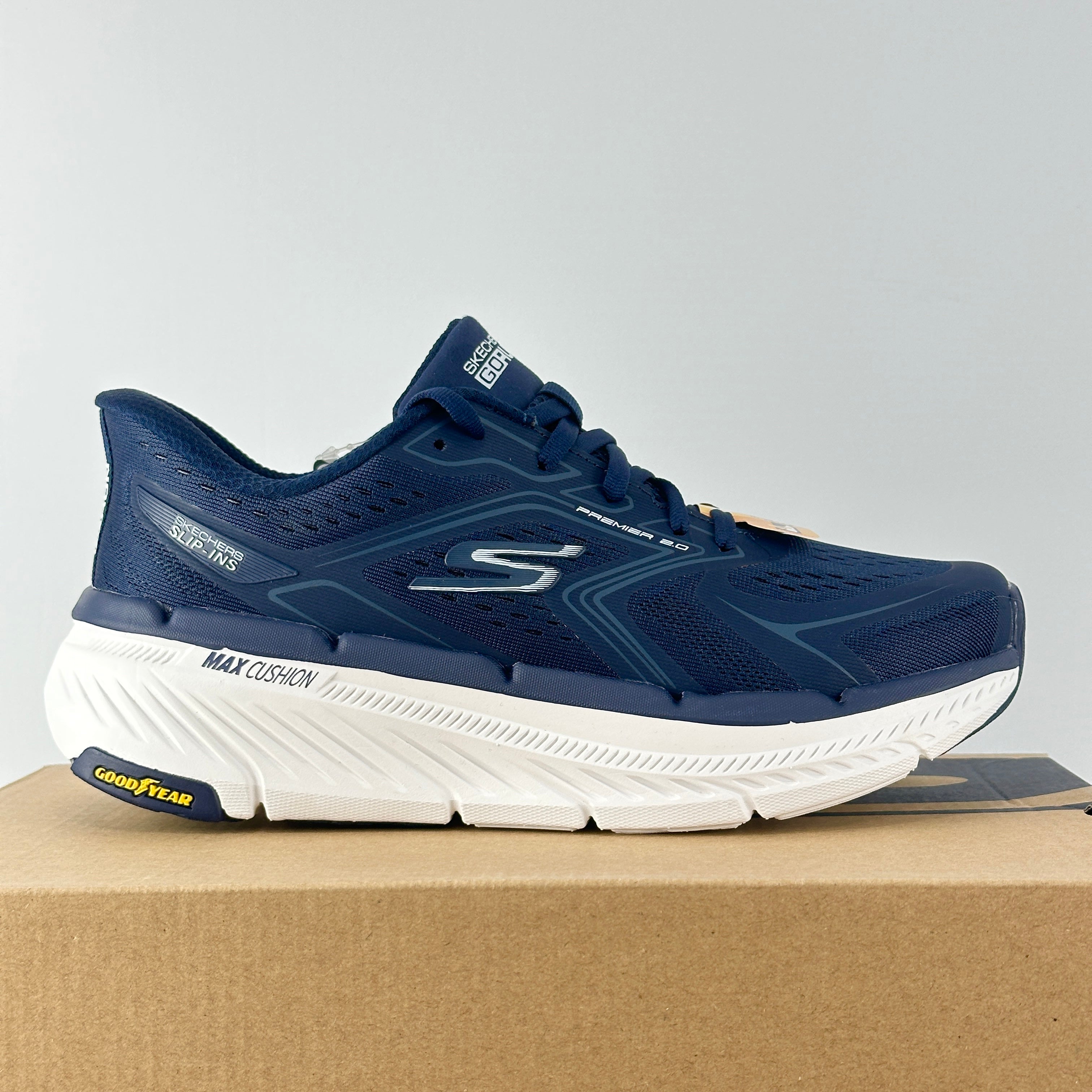 Skechers max cu. Navy-white